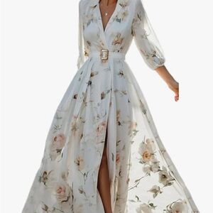 Floral V-Neck Maxi Dress